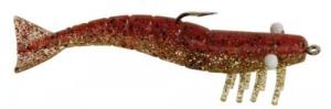 DOA Shrimp Lure, 3" Glow Glitter/Red - FSH3-3P/408