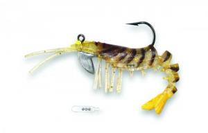 Vudu Rattler Shrimp 3.5" 1/4oz Golden Tiger 2pk - E-VS35R-14-46