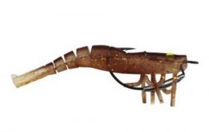 Vudu Weedless Shrimp Natural Brn 3.5" - E-VSW35-18-01