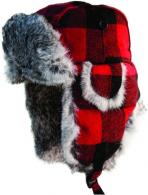 Buffalo Plaid Alaskan Fur Hat Large - 27762