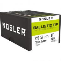 Nosler Ballistic Tip Hunting Bullets .270 Cal. 170 gr. Spitzer Point 50 pk. - 28135