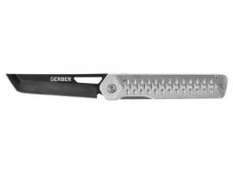 Gerber Ayako Silver Plain Edge Folding Knife Blister - 31-003729