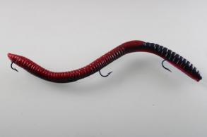 Ike-Con Regular Pre-Rigged Worm 6 1/4" Red Shad - 11200