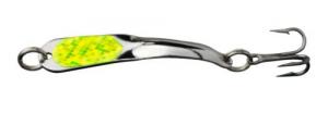 Iron Decoy Steely Spoon Size 1, 1-1/2", 1/12 oz Silver/Chartreuse - Steely 1 SCH