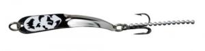 Iron Decoy Steely Spoon Size 2, 2", 1/10 oz, Silver/Black/White - Steely 2 SBW
