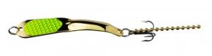 Iron Decoy Steely Spoon Size 2, 2", 1/10 oz, Gold/Chartruese - Steely 2 GCH
