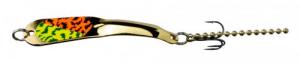Iron Decoy Steely Spoon Size 3, 2 3/4", 1/4 oz  Firetiger Gold w/ Orange/Green - Steely 3 FIRETIGER