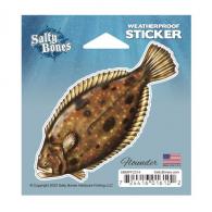 Salty Bones Mini Decal Flounder - SBMPF2514