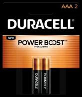 Duracell Coppertop AAA Alkaline Batteries 2 Each - DURMN2400B2Z