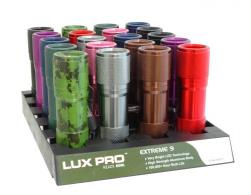 LuxPro LP250 Extreme 9 LED 40Lumen Flashlight, Asstd Colors 20pc Tray