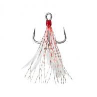 Mustad Tactical Bass Hooks, In-Line Triple Grip, Red Tinsel, 1, 2 pack, TS Finish - ITG76F-RT-1-2A