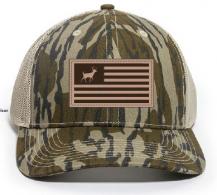 Outdoor Cap OC771 Style Cap, Leather Patch Deer Flag Logo One Size Fits Most - BRCBUCK06