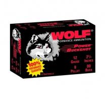 Wolf Power Buckshot 12GA 2 3/4" 00 Buck 9 Pellet 5 round box - WO1200B/12111