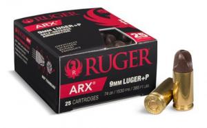 Ruger Ammo 9mm Luger 74gr ARX 25/Bx - 9ARXRUG25
