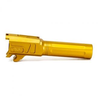 Faxon Match 9mm Luger 4.7" Sig P365 Threaded Fluted Barrel - Gold
