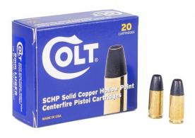 COLT AMMO 9MM 115GR. Solid Copper Hollow Point 20 - AC9HP