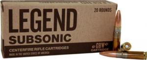Legend AMMO .300 AAC 200GR. Solid Subsonic 20 rounds - L300SSB