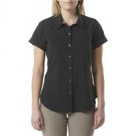 5.11 Tactical Women's Freedom Flex Woven Short Sleeve Shirt Black Small - 61311-019-S