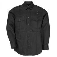 Men's Long Sleeve Twill PDU Class B Shirt | Black | 5X-Large - 72345-019-5XL-T