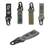 Embroidered Blood Type Tags with Velcro and M | Foliage - 20-9722076000