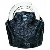 Slim Open Hinged Handcuff Case | Basket Weave - A606-BW