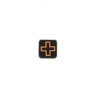 1 PVC Cross Patches | Black/Orange