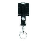 Model 169S Key Ring-1 Snap Holder | Black | Basket Weave - 169S-4B