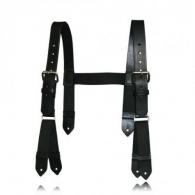 Firefighters H-Back Suspenders, Button Attachment | Black | X-Long - 9178-1-XL