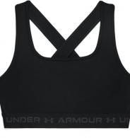 UA Women's Armour Mid Crossback Sports Bra Black/Jet Gray Large - 1361034001LG