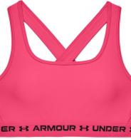 UA Women's Armour Mid Crossback Sports Bra Cerise/Black 2XL - 13610346532X