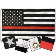 Durasleek Thin Red Line American Flag, Sewn & Embroidered - DR-AMERICAN-3X5
