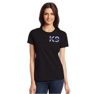 Thin Blue Line K9 Women's Shirt Medium - WOMEN-K9-BLACK-MEDIUM