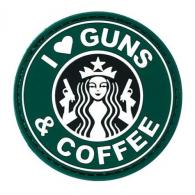 Voodoo Tactical I Love Guns & Coffee Rubber Patch - 07-0916000000