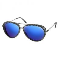 Bobster - Ice -Matte Navy Gun Metal  w/ Brown HD Blue Mirror Lenses - BICE102HD