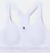 UA Women's Armour High Crossback Zip Sports Bra White/Halo Gray Size 32D