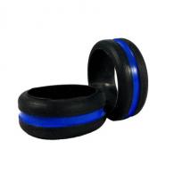 Silicone Ring - Women's Thin Blue Line - WOM-RING-BLUE-SILICONE-6