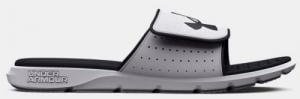 UA Ignite Pro Slides, Men's, White and Black, 9 - 30272191009