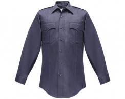 Flying Cross Duro Poplin Men's Long Sleeve Midnight Navy Shirt Neck Size 17.5 Sleeve Length 35 - F1 35W54 76 17.5 35