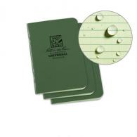 Fabrikoid Universal Mini Bound Book - 3.25 x 4.625 - Green - 3 Pack - 971FX-M