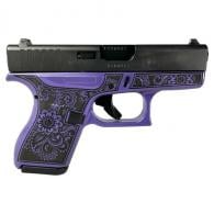 Glock 42 "Mandala Engraved Purple Pearl Grip" 380 ACP Semi-Auto Handgun - UI4250201MDLPP