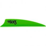 Bohning X3 Vanes Neon Green 2.25 in. 100 pk. - 101052NG225