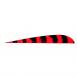 Trueflight Parabolic Feathers Barred Red 4 in. LW 100 pk. - 1533