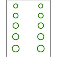 Gunstar Mini Circles Target Reticle Set Green