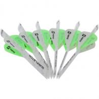 NAP Quikfletch Twister Fletch Rap White and Green 4 in. - NAP-60-1004