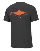 Huk Moon Trout Short Sleeve Shirt Volcanic Ash Medium - ATH1000422013M
