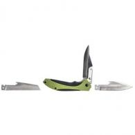 Remington RXB Liner Lock Folding Knife 4-1/2" Multi Blade Green and Black