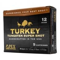 Apex Turkey TSS Shotgun Ammo 12 ga. 3.5 in. 2-1/2oz #7.5 shot 5 Round - PT35-75