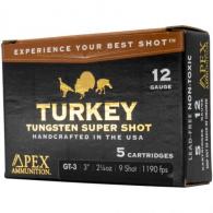 Apex Turkey TSS Shotgun Ammo 12 ga. 3 in. 2-1/4oz #9 shot  5 Round - GT3-9