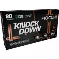 Fiocchi Knock Down Rifle Ammo 243 Win. 80 gr. Copper Hollow Point 20 rd. - 243CHA Fiocchi Knock Down Rifle Ammo 243 Win. 80 gr. Copper Hollow Point 20 rd. - 243CHA