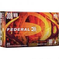 Federal Fusion Rifle Ammo 308 Win 180 gr. Fusion Soft Point 20 rd.